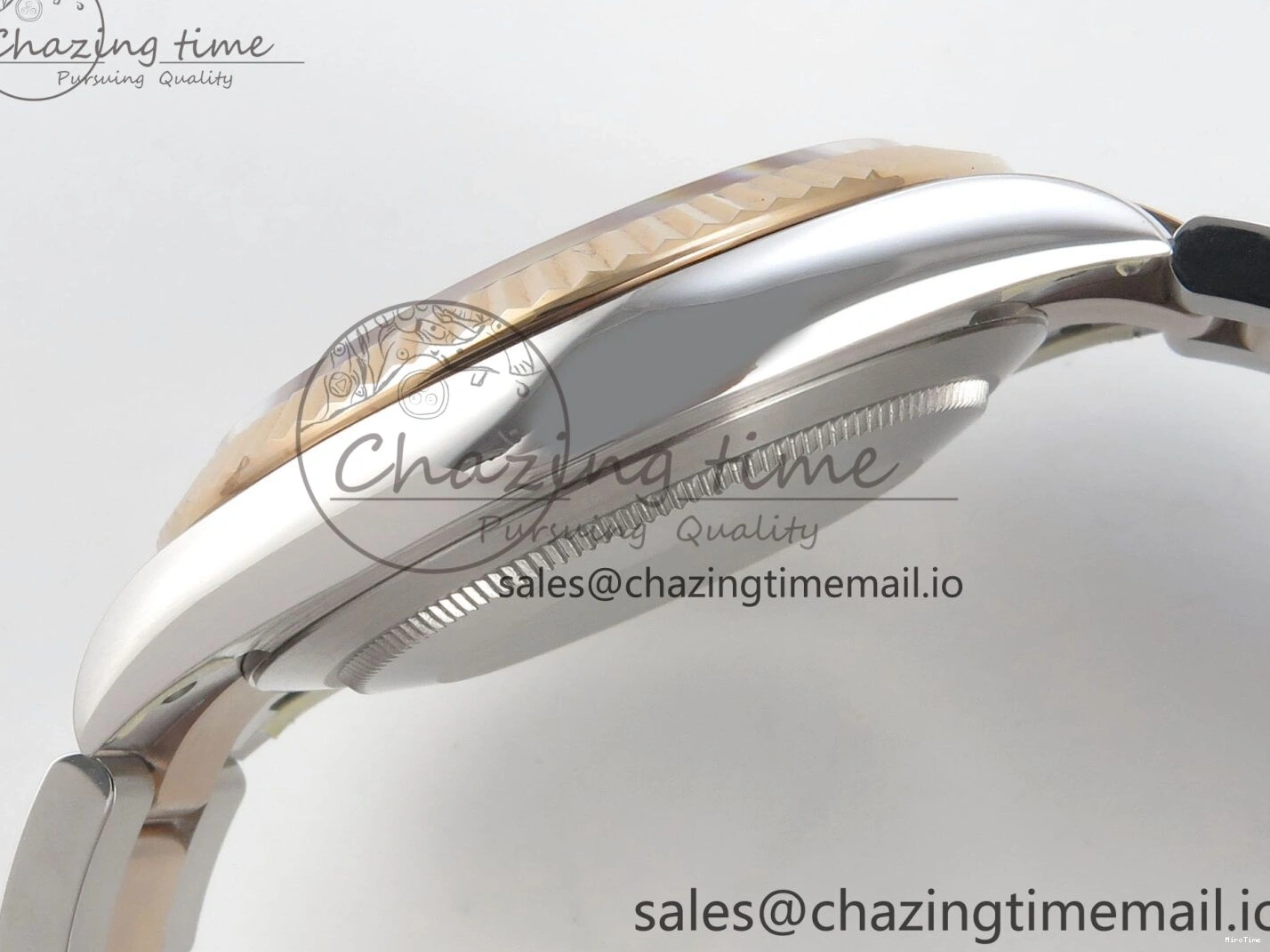 MiroTime 0210 Effortless DateJust 41 126331 SS RG ARF 1:1 Best Edition Brown Stick Dial on Oyster Bracelet SH3235 (Weighted) 201